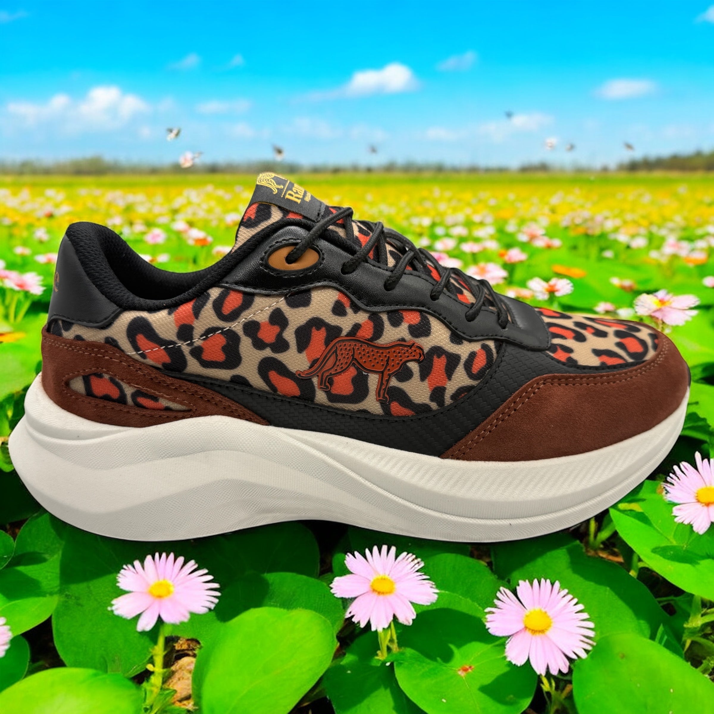 Rame Cheetah Signature Leather Sneakers – Premium Comfort &amp; Bold Identity