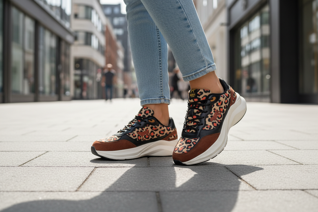 Rame Cheetah Signature Leather Sneakers – Premium Comfort &amp; Bold Identity