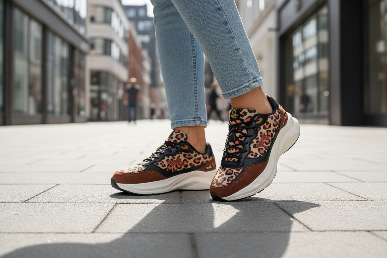 Rame Cheetah Signature Leather Sneakers – Premium Comfort &amp; Bold Identity
