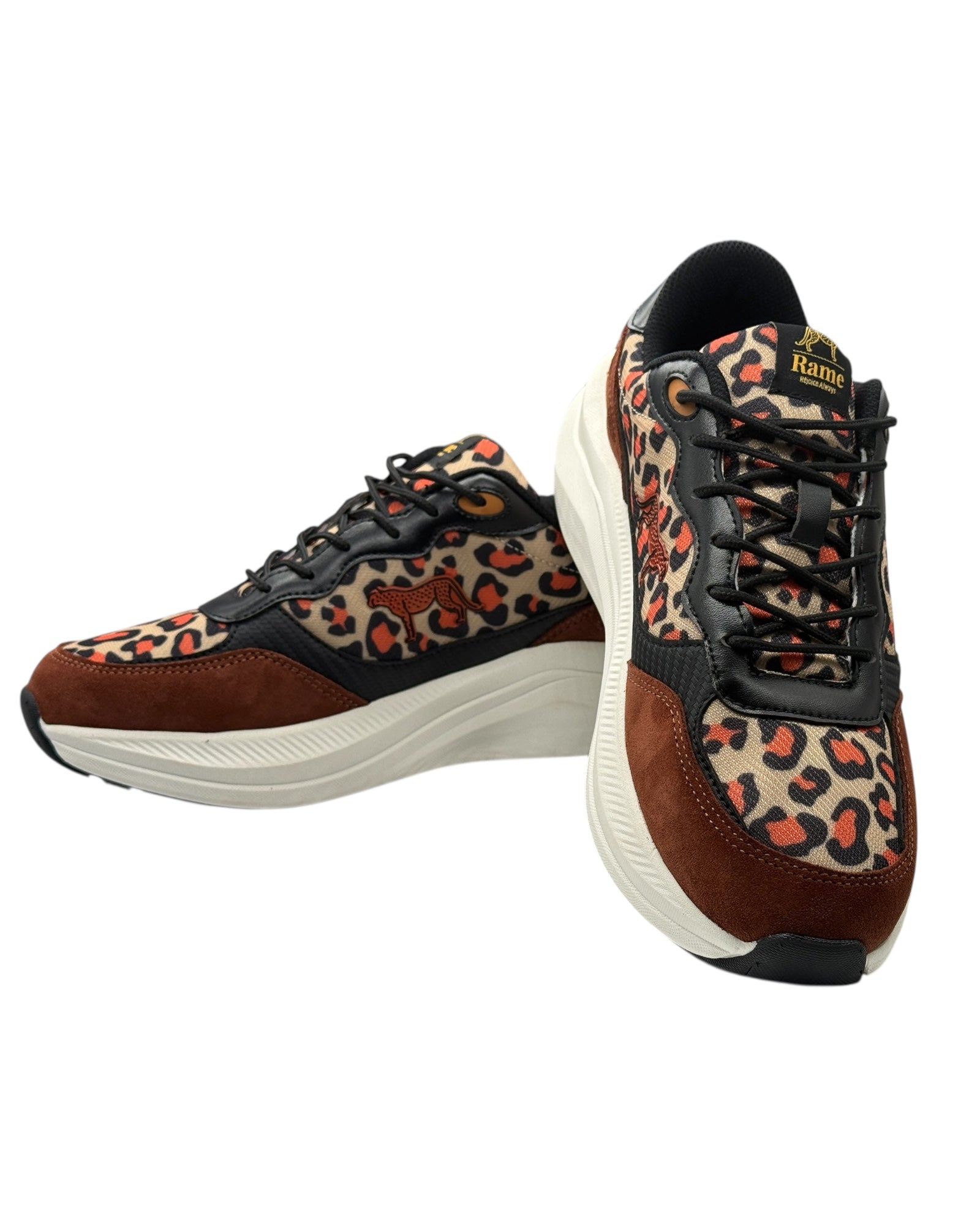 Rame Cheetah Signature Leather Sneakers – Premium Comfort &amp; Bold Identity