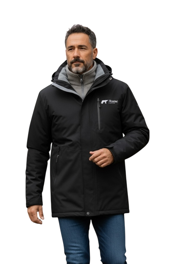 Chaqueta de exterior 3 en 1 – Capa funcional impermeable y cortavientos con capa interior aislante extraíble para hombre y mujer