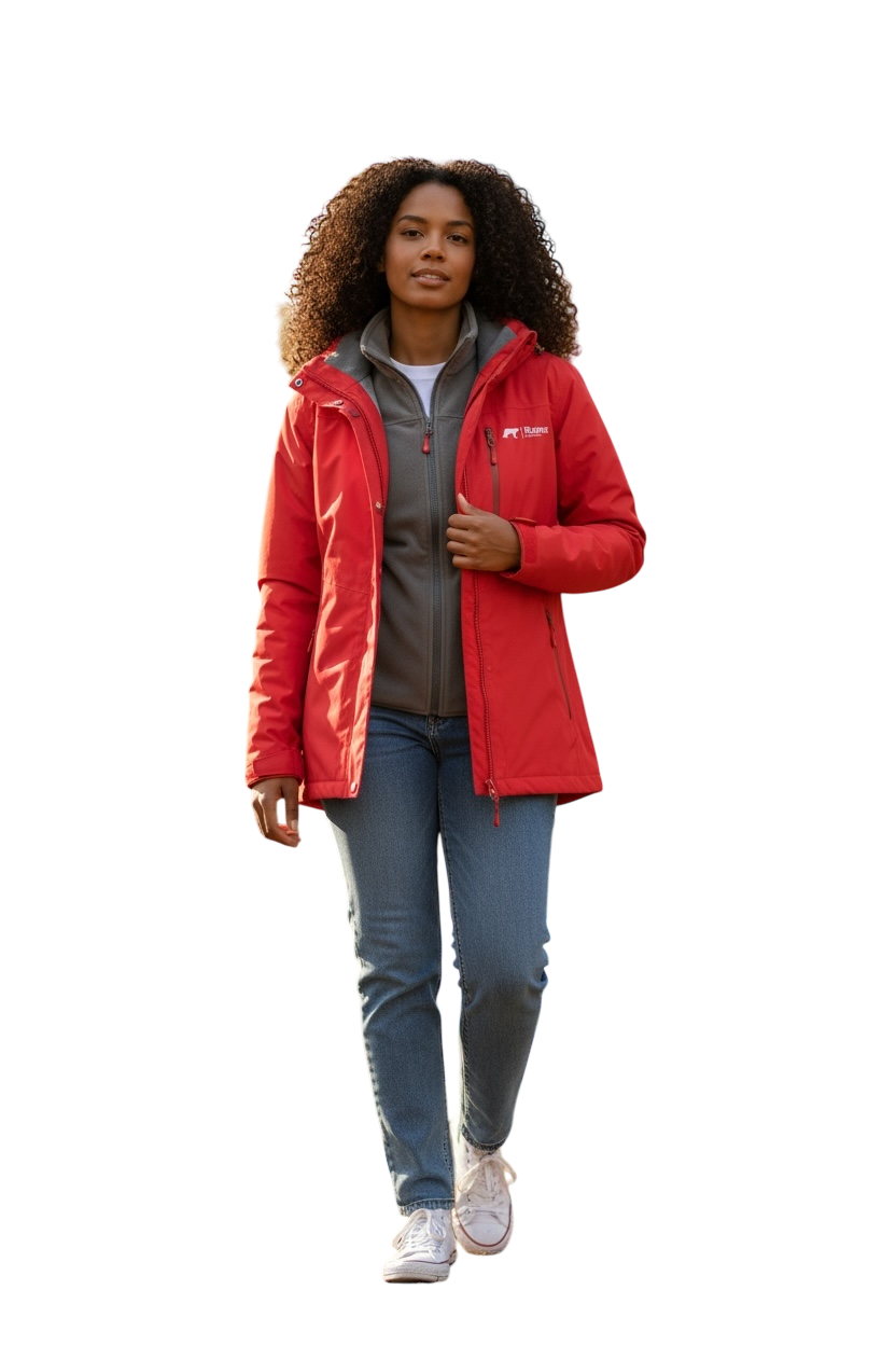 Chaqueta de exterior 3 en 1 – Capa funcional impermeable y cortavientos con capa interior aislante extraíble para hombre y mujer