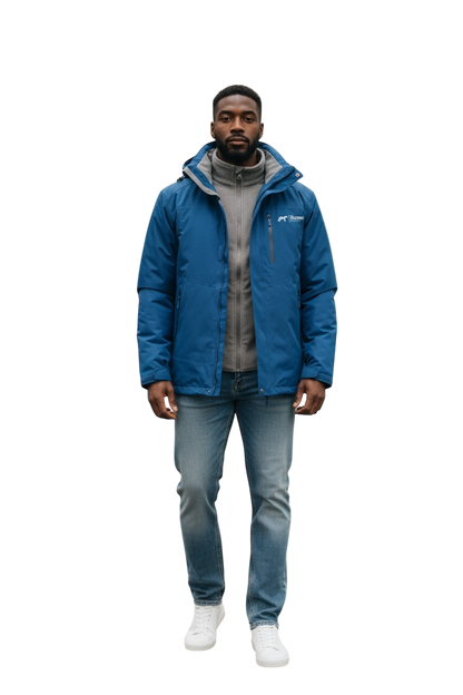 3‑in‑1 Outdoor Jacket – Waterproof & Windproof Functional Shell with Removable Insulated Inner Layer for Men & Women