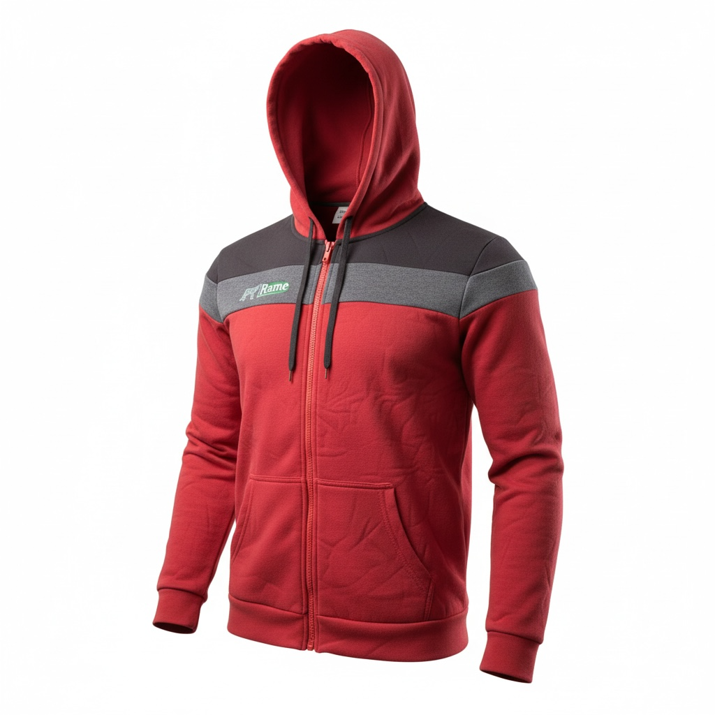 Full-Zip Hoodie Pullover – Casual Streetwear Zip-Up Sweatshirt for Everyday Comfort