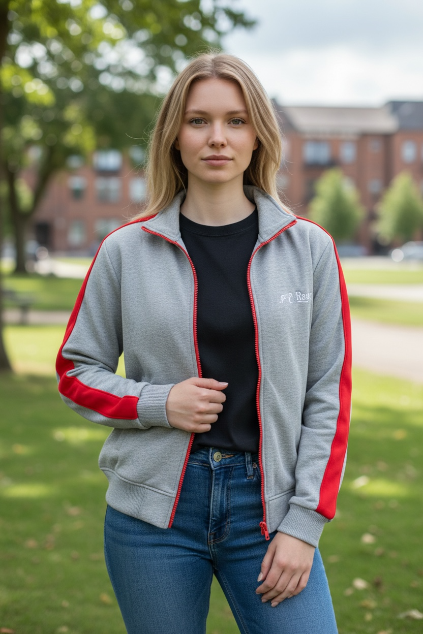 Full-Zip Fleece Jacket – Casual Warm Transitional Jacket for Fall & Winter