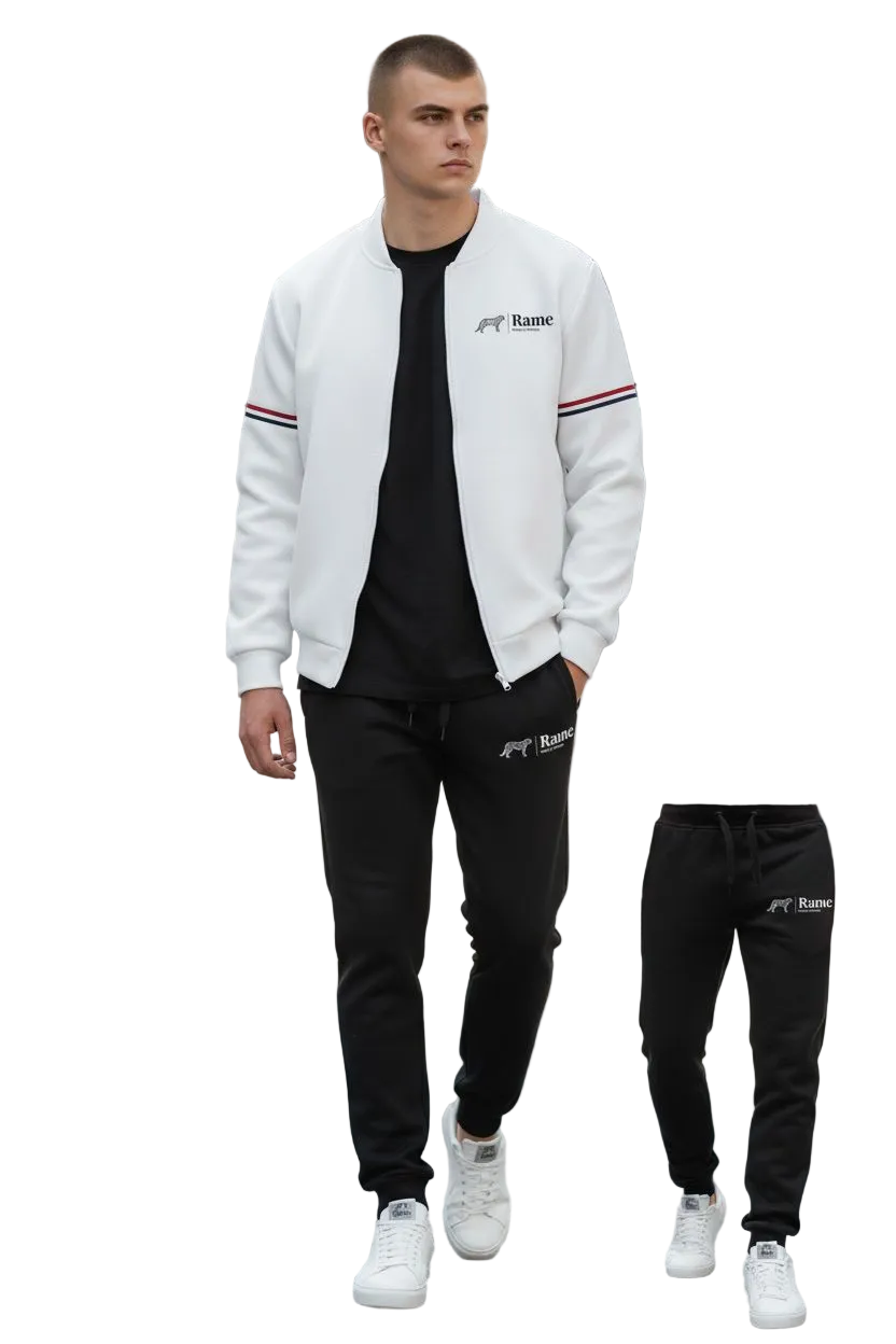 StreetFlex™ Men’s Sport Set – Baseball Jacket &amp; Jogger Pants (Urban Streetwear)