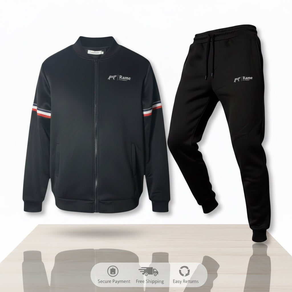 StreetFlex™ Men’s Sport Set – Baseball Jacket &amp; Jogger Pants (Urban Streetwear)