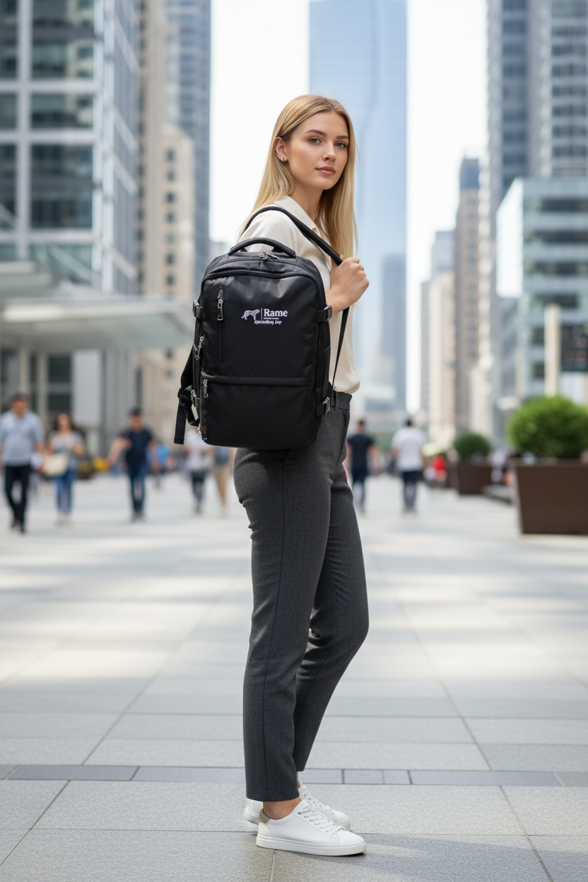 Rame Rejoice Always TravelPro U-Series – 35L Handgepäck Rucksack | Wasserdicht, Diebstahlsicher, Erweiterbar, Laptopfach & USB-Ladeanschluss – Unisex