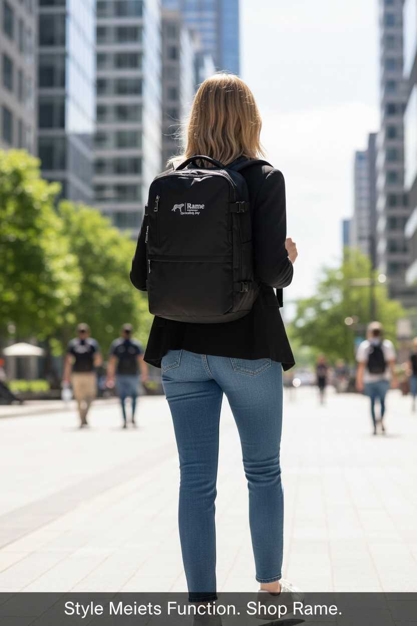 Rame Rejoice Always TravelPro U-Series – 35L Handgepäck Rucksack | Wasserdicht, Diebstahlsicher, Erweiterbar, Laptopfach & USB-Ladeanschluss – Unisex