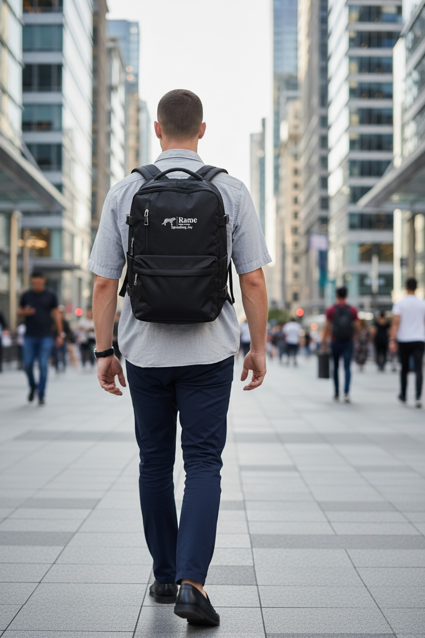 Rame Rejoice Always TravelPro U-Series – 35L Handgepäck Rucksack | Wasserdicht, Diebstahlsicher, Erweiterbar, Laptopfach & USB-Ladeanschluss – Unisex