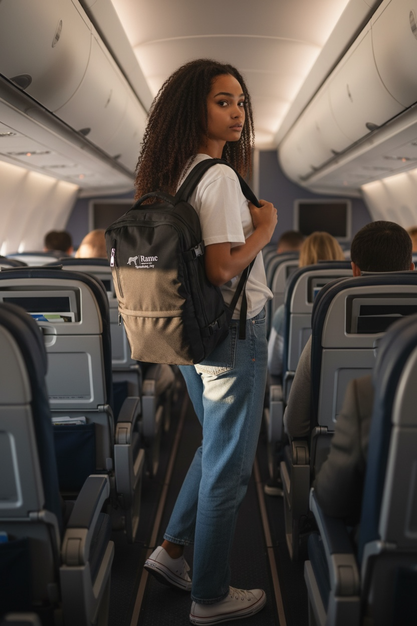 Rame Rejoice Always TravelPro U-Series – 35L Carry-On Travel Backpack | Waterproof, Anti-Theft, Expandable, Laptop Compartment & USB Charging Port – Unisex