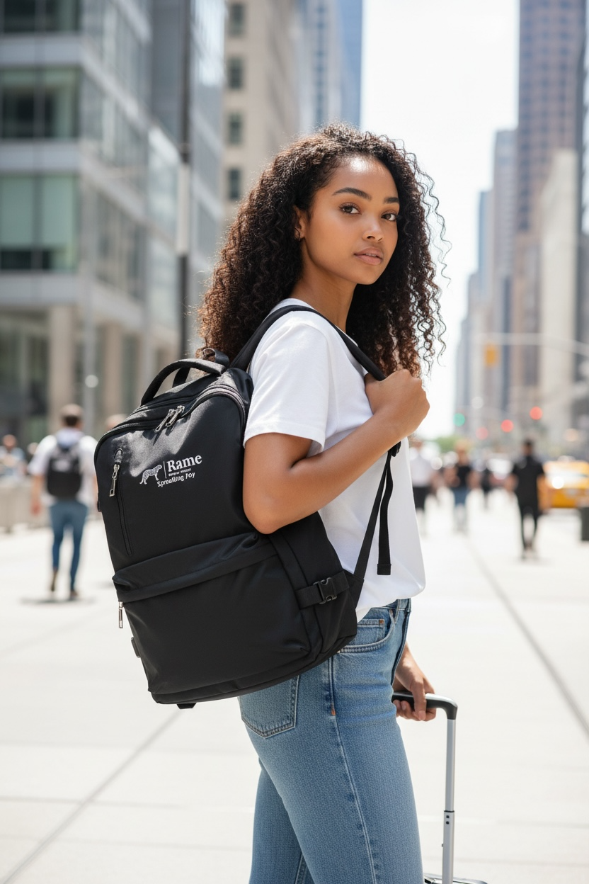 Rame Rejoice Always TravelPro U-Series – 35L Handgepäck Rucksack | Wasserdicht, Diebstahlsicher, Erweiterbar, Laptopfach & USB-Ladeanschluss – Unisex