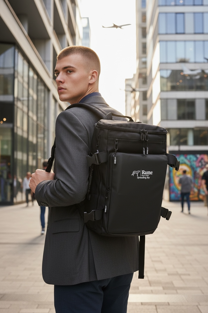 Rame TechPack 3.0 – Diebstahlsicherer, wasserdichter Laptop-Rucksack | Intelligenter Business- und Reiserucksack mit USB-Ladeanschluss, TSA-konform, robust und unisex