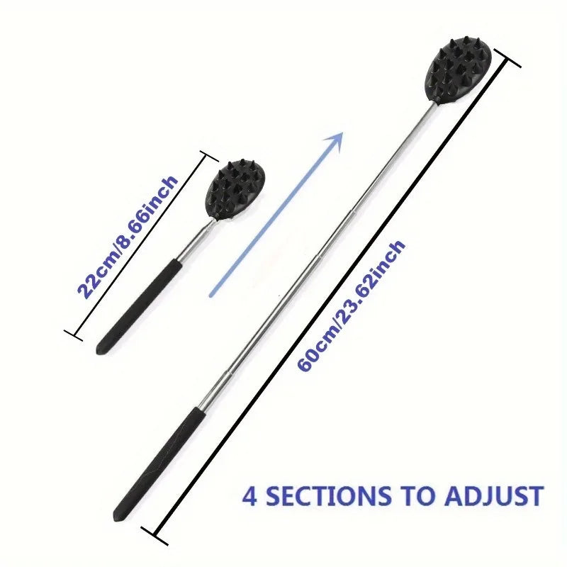 RameRelax Cactus Back Scratcher Massager – Dual Spike Design (0.25” & 0.5”) Long Handle Itch Relief Tool for Men & Women – Durable PVC Body Scratching Stick