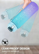 750ml Sports Water Bottle – Leakproof, High-Temperature Resistant, BPA-Free with Straw & One-Hand Flip Lid – Gradient Frosted Design