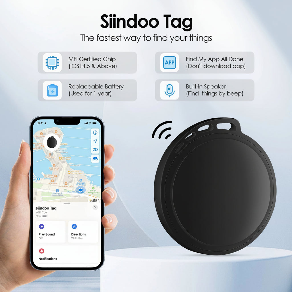 Mini GPS Tracker Real Time Tracking Anti-Theft Locator Smart Anti-Lost Tracking Device for Bikes, Pets, Luggage, Backpacks & Personal Items