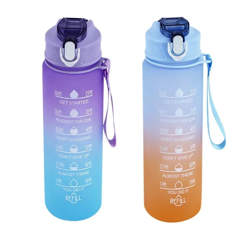 750ml Sports Water Bottle – Leakproof, High-Temperature Resistant, BPA-Free with Straw & One-Hand Flip Lid – Gradient Frosted Design