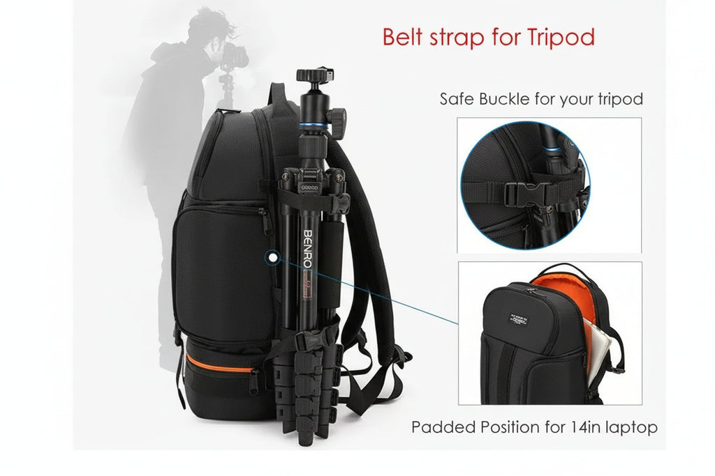 ProShield™ Wasserdichter Kamera-Rucksack – Stoßfeste DSLR-Tasche mit Laptopfach & Stativhalterung (15.6”)