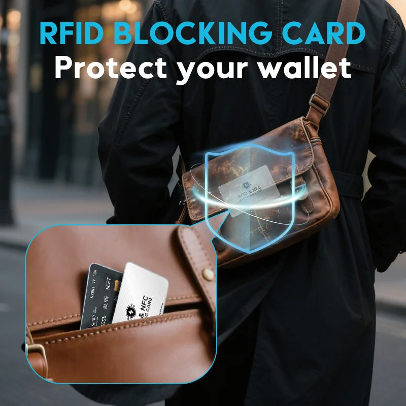 RFID Blocking Card – Credit & Debit Card Protector Anti-Theft Contactless NFC & RFID Wallet Protection Card