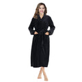 Bata de Casa para Mujer de Felpa Suave – Bata Larga de Invierno de Franela con Cuello Chal, Bolsillos y Cinturón Ajustable