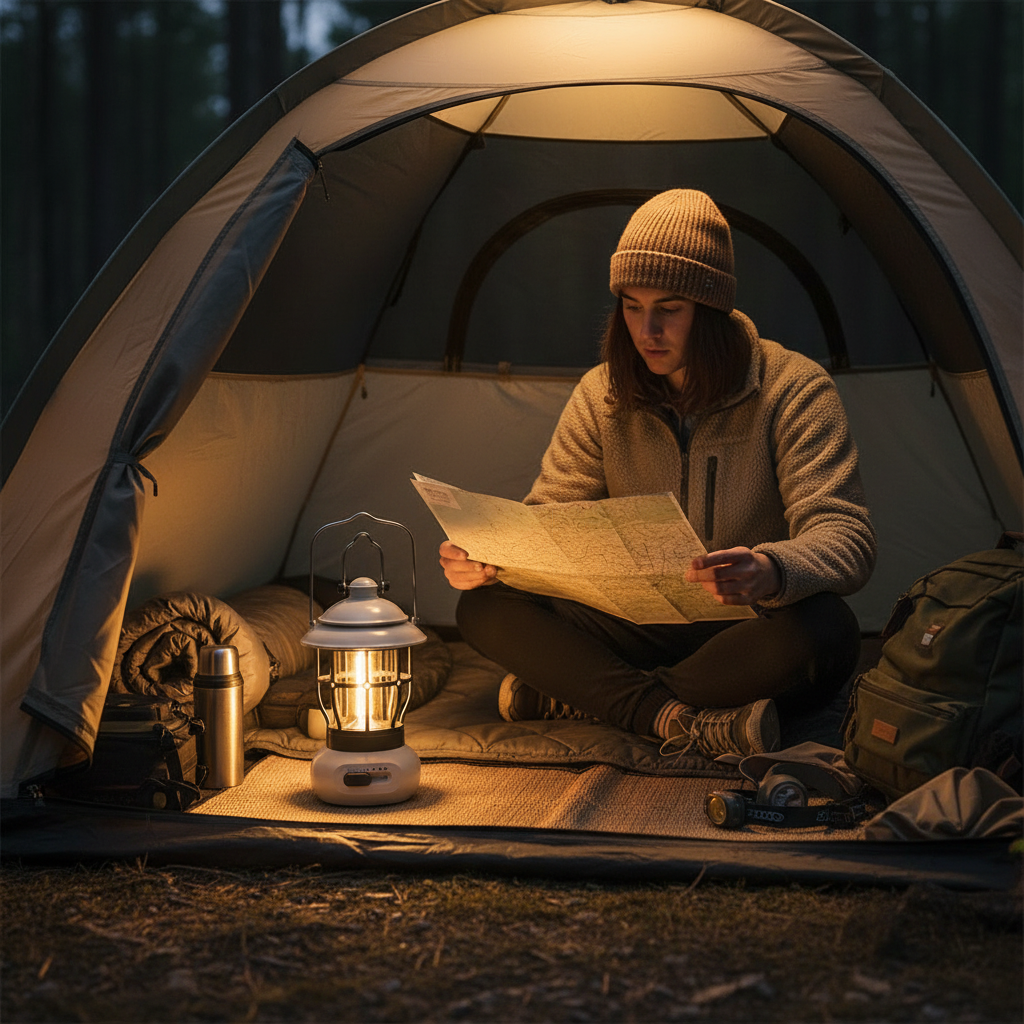 LumiVintage™ Retro LED Camping Lantern – USB Rechargeable Portable Outdoor Tent & Emergency Light