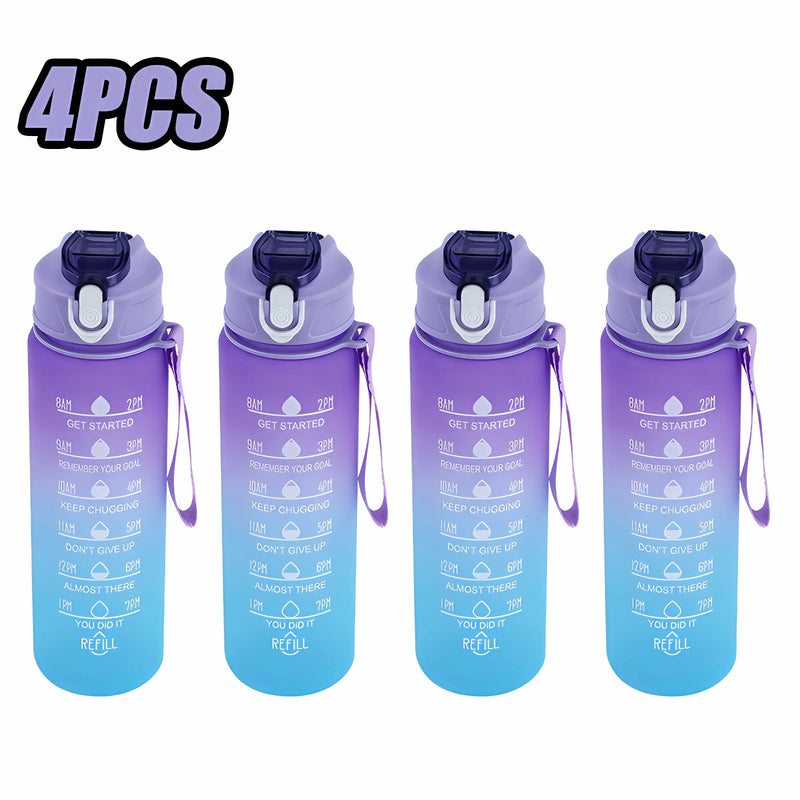 750ml Sports Water Bottle – Leakproof, High-Temperature Resistant, BPA-Free with Straw & One-Hand Flip Lid – Gradient Frosted Design