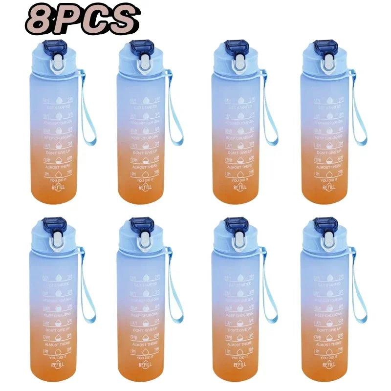 750ml Sports Water Bottle – Leakproof, High-Temperature Resistant, BPA-Free with Straw & One-Hand Flip Lid – Gradient Frosted Design