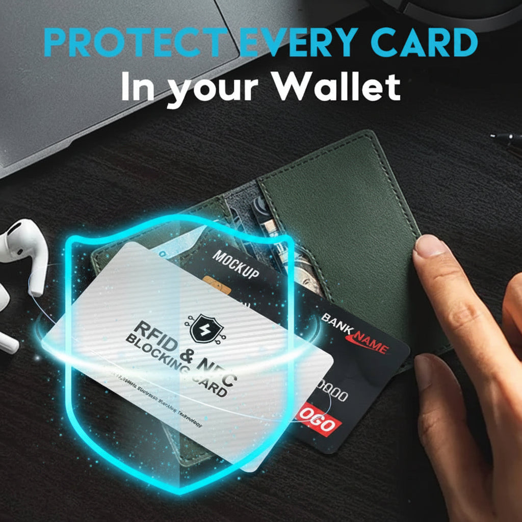 RFID Blocking Card – Credit & Debit Card Protector Anti-Theft Contactless NFC & RFID Wallet Protection Card