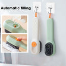 The automatic cleaning brush for liquid soap dispensers