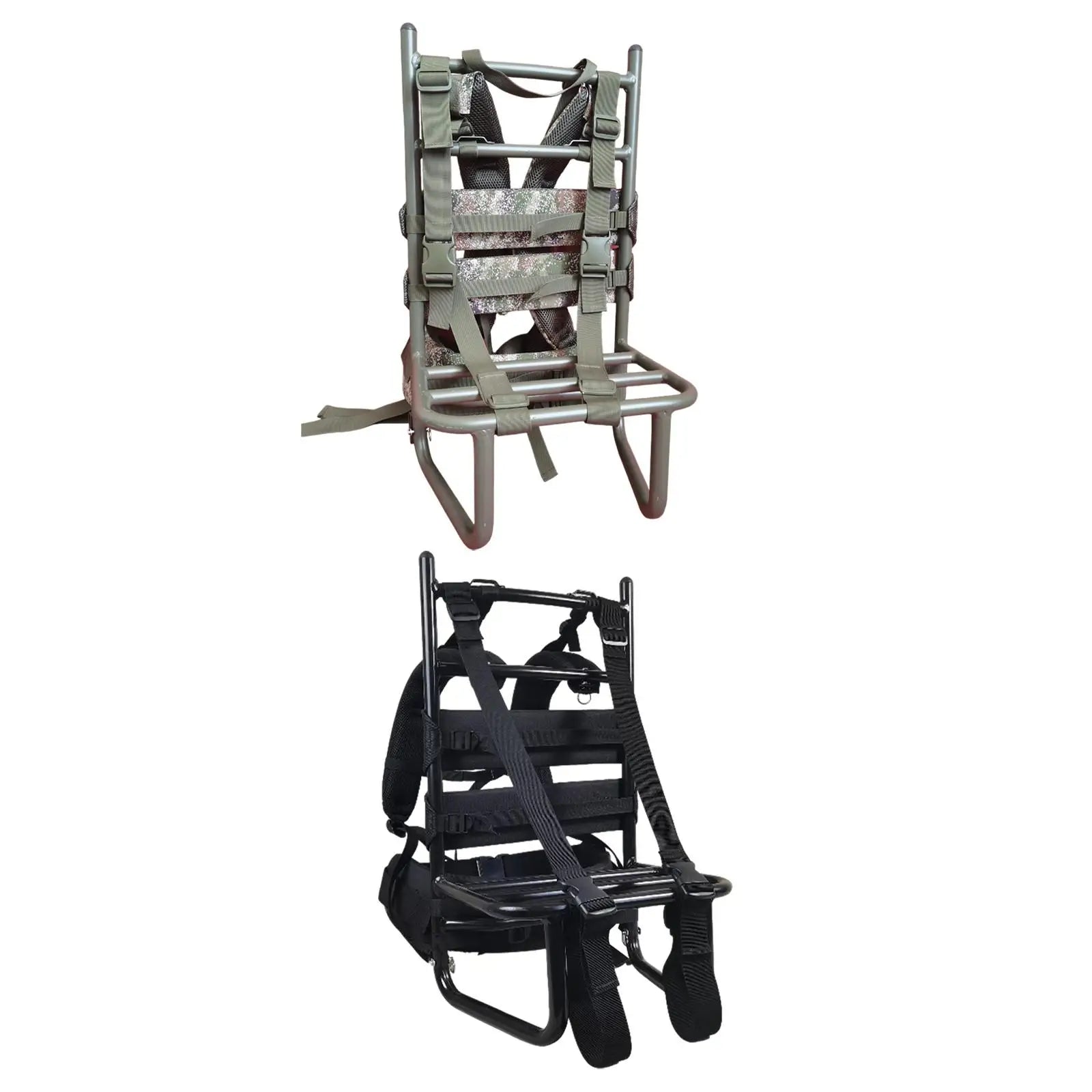 Heavy Duty Backpack Frame with Adjustable Shoulder Straps Portable Outdoor Backpack Holder for Trekking, Climbing & Mountaineering