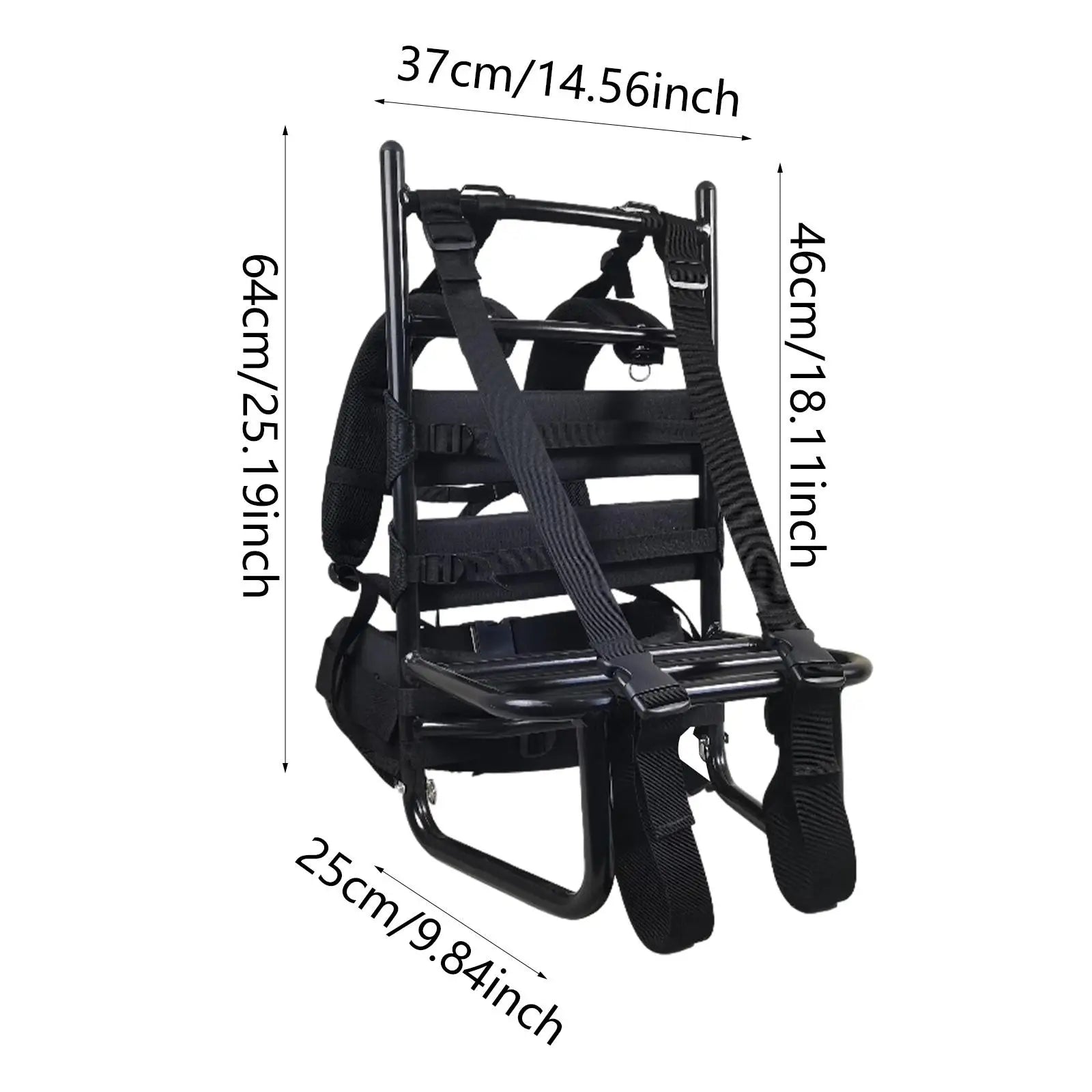 Heavy Duty Backpack Frame with Adjustable Shoulder Straps Portable Outdoor Backpack Holder for Trekking, Climbing & Mountaineering
