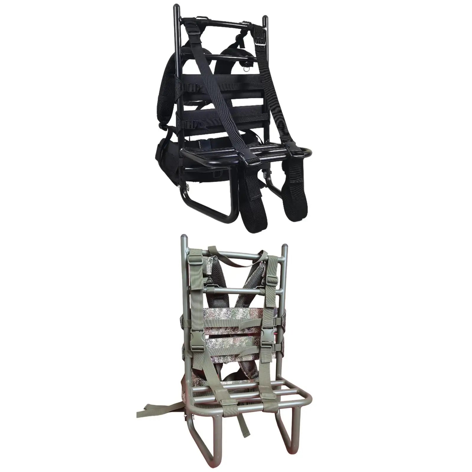 Heavy Duty Backpack Frame with Adjustable Shoulder Straps Portable Outdoor Backpack Holder for Trekking, Climbing & Mountaineering