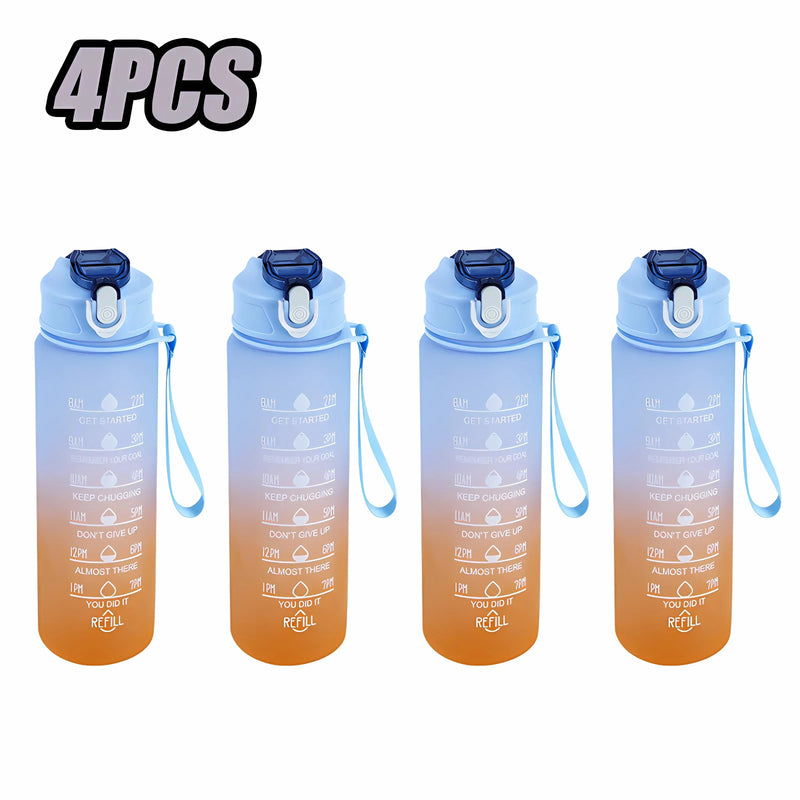 750ml Sports Water Bottle – Leakproof, High-Temperature Resistant, BPA-Free with Straw & One-Hand Flip Lid – Gradient Frosted Design