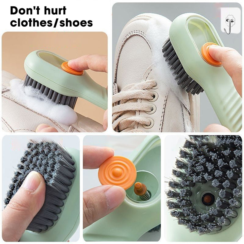 The automatic cleaning brush for liquid soap dispensers