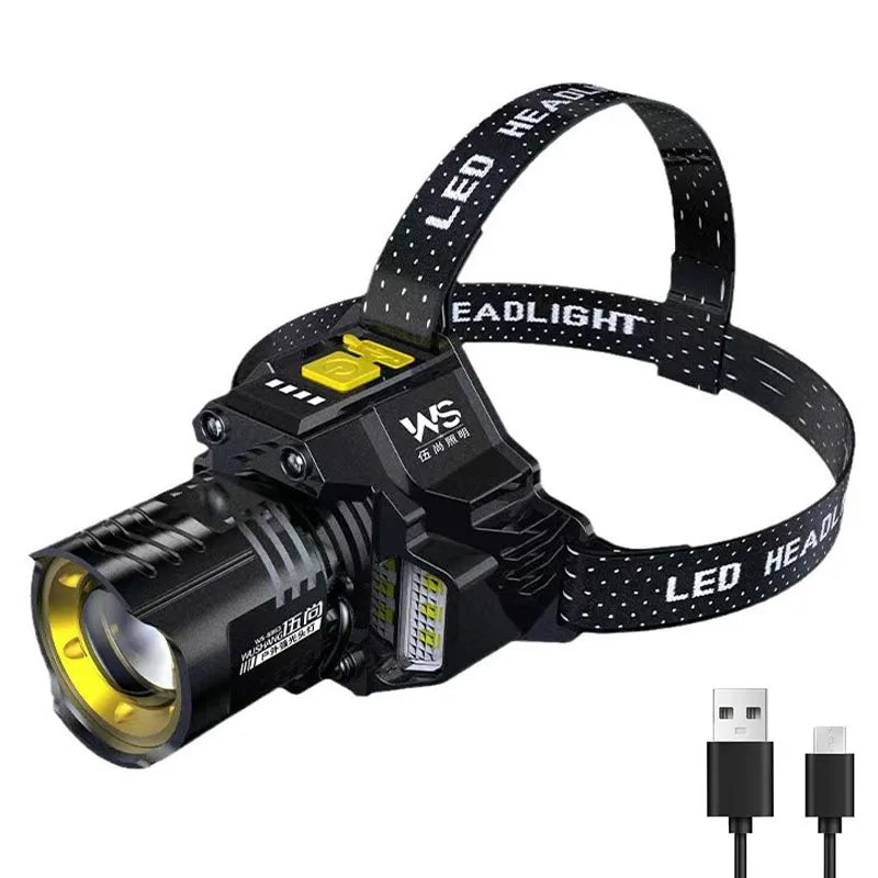 UltraBeam™ Rechargeable LED Headlamp – Zoomable Waterproof Motion Sensor Head Light