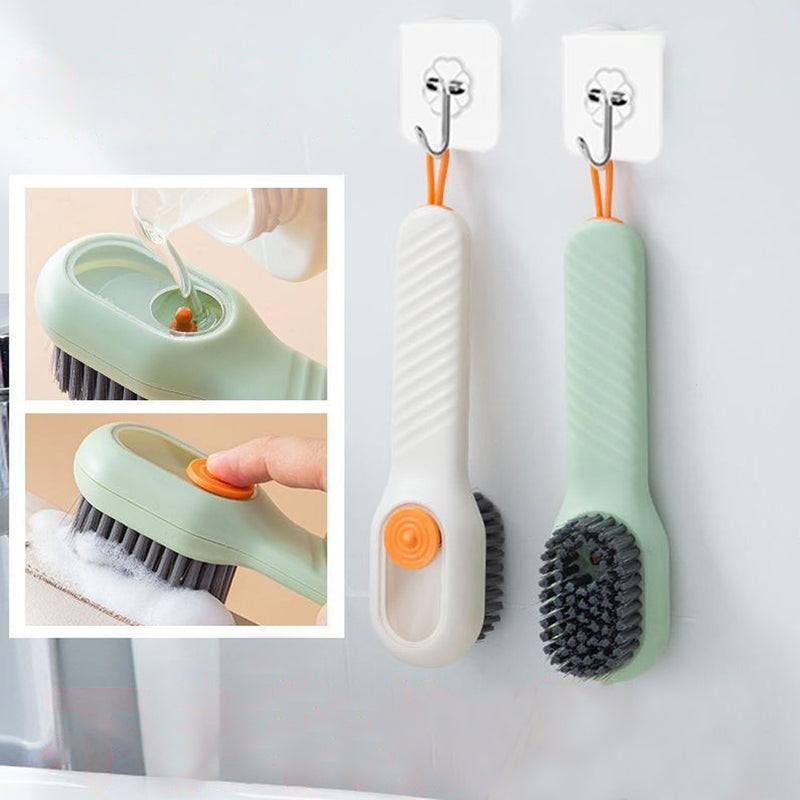 The automatic cleaning brush for liquid soap dispensers
