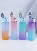 750ml Sports Water Bottle – Leakproof, High-Temperature Resistant, BPA-Free with Straw & One-Hand Flip Lid – Gradient Frosted Design