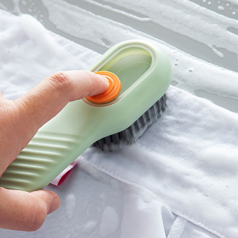 The automatic cleaning brush for liquid soap dispensers