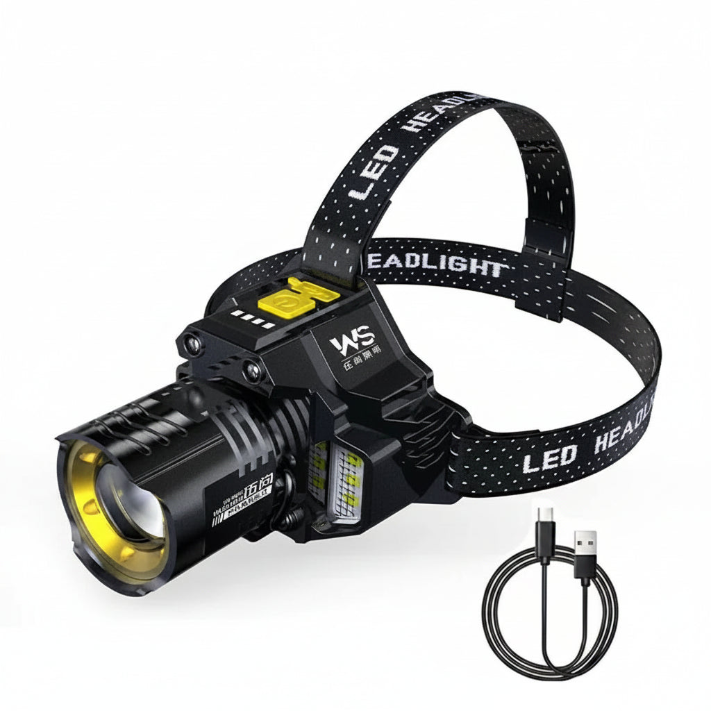 UltraBeam™ Rechargeable LED Headlamp – Zoomable Waterproof Motion Sensor Head Light