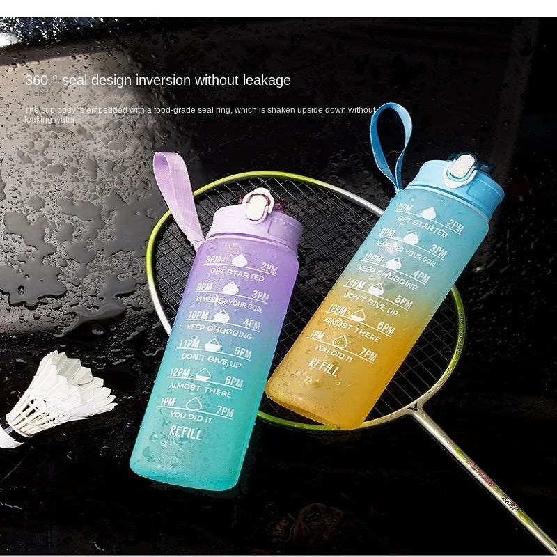 750ml Sports Water Bottle – Leakproof, High-Temperature Resistant, BPA-Free with Straw & One-Hand Flip Lid – Gradient Frosted Design