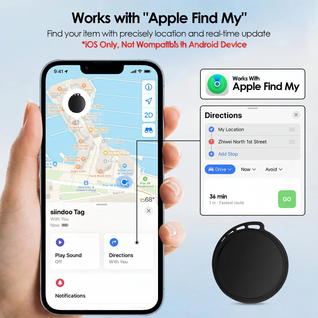 Mini GPS Tracker Real Time Tracking Anti-Theft Locator Smart Anti-Lost Tracking Device for Bikes, Pets, Luggage, Backpacks & Personal Items