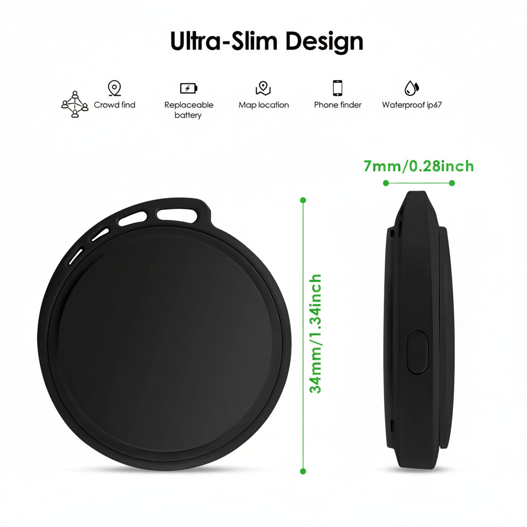 Mini GPS Tracker Real Time Tracking Anti-Theft Locator Smart Anti-Lost Tracking Device for Bikes, Pets, Luggage, Backpacks & Personal Items
