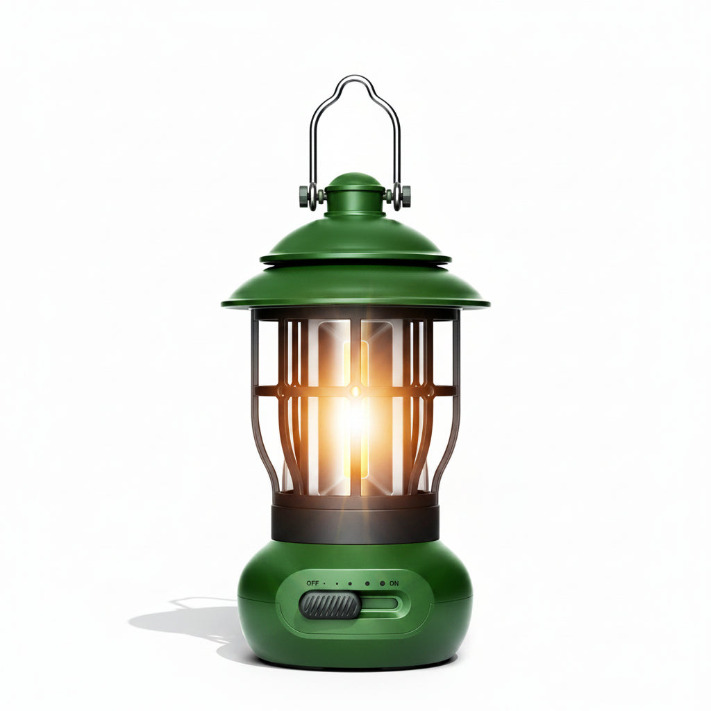 LumiVintage™ Retro LED Camping Lantern – USB Rechargeable Portable Outdoor Tent & Emergency Light