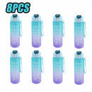 750ml Sports Water Bottle – Leakproof, High-Temperature Resistant, BPA-Free with Straw & One-Hand Flip Lid – Gradient Frosted Design