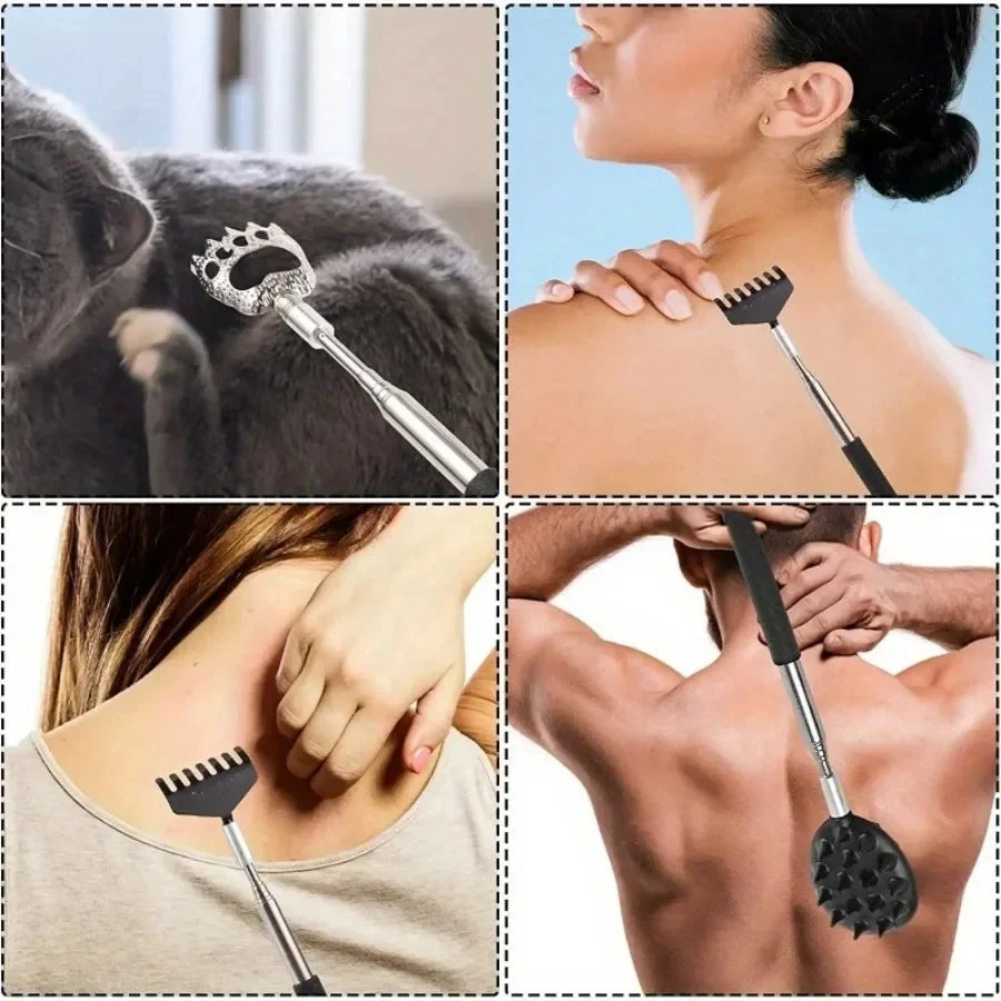 RameRelax Cactus Back Scratcher Massager – Dual Spike Design (0.25” & 0.5”) Long Handle Itch Relief Tool for Men & Women – Durable PVC Body Scratching Stick