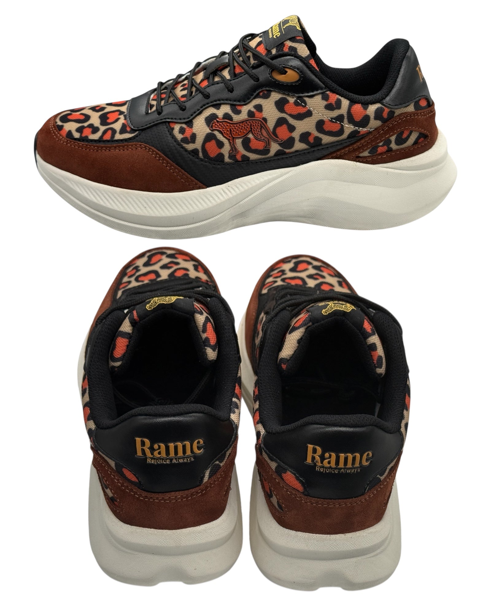 Rame Cheetah Signature Leather Sneakers – Premium Comfort &amp; Bold Identity