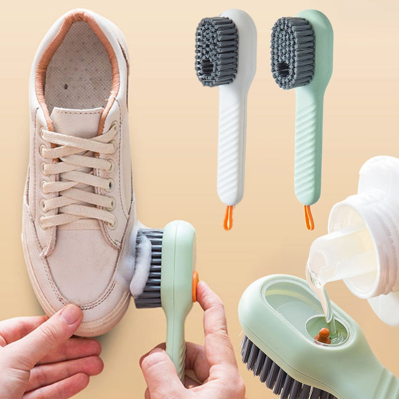 The automatic cleaning brush for liquid soap dispensers